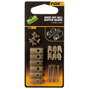 Fox Edges Drop Off Heli Buffer Beads Trans Khaki 6 Stk.
