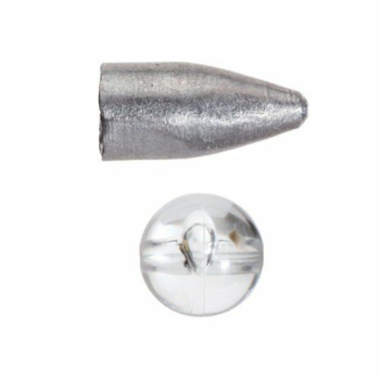 Balzer Shirasu Patronen Blei / Bullet mit Glasperlen Transparent 10 Gr. / 5 Stk.