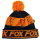 Fox Collection Fleece Lined Bobble Black/Orange Bommelmütze