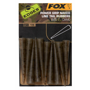 Fox Edges Camo Naked Line Tail Rubbers Size 7