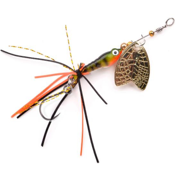 Larva Mayfly Micro Spinner mit Einzelhaken als UL-Köder für Forelle und Barsch