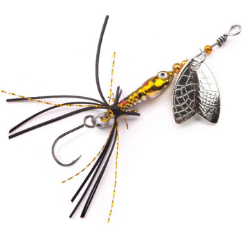 Larva Mayfly Micro Spinner mit Einzelhaken als UL-Köder für Forelle und Barsch