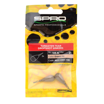 SPRO Tungsten Tear Dropshot Sinkers Gravel Pit für Dropshot-Montagen
