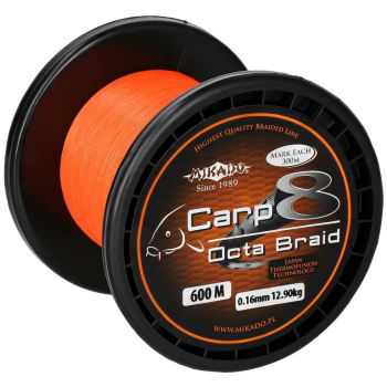 Mikado Carp Octa Braid 600m - Fluo Orange