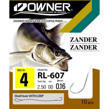 Owner RL607 Zanderhaken Gebunden Gr. 2 - 0,25mm