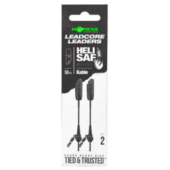 Korda Leadcore Leaders Heli Safe Kable 50cm Weed