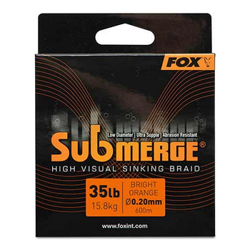 Fox Submerge Orange Sinking Braid 600m 0.20mm