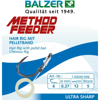 Balzer Method Feeder Fertighaken mit Pelletband