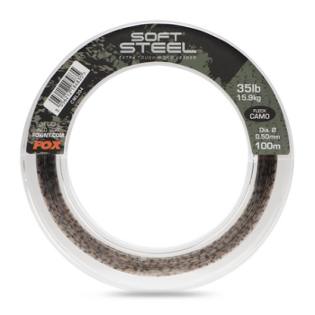Fox-Soft-Steel-Fleck-Camo-Leader-als-starke-Schlagschnur-für-Karpfenangler