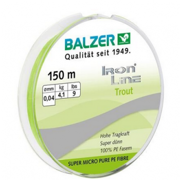 Balzer Iron Line Trout - 0,04mm 150m Chartreuse