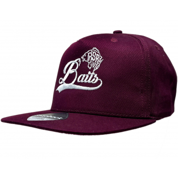 RSR-Baits 5 Panel Snapback Cap - Burgundy