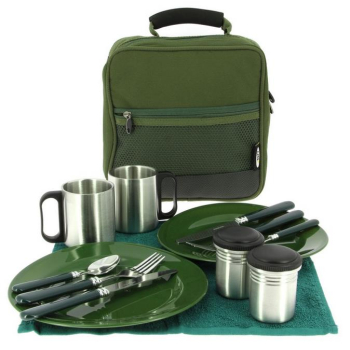 NGT Camping Besteck und Geschirr Set Deluxe