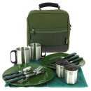 NGT Camping Besteck und Geschirr Set Deluxe