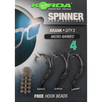 Korda Spinner Hook Sections - Krank Size 4