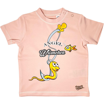 Angel Würmchen Baby T-Shirt aus Bio Baumwolle – Angler Baby Kleidung von RSR-Baits