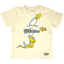 Angel Würmchen Baby T-Shirt Organic Natural – süßes Babyshirt für Angler Babys