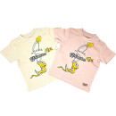 Angel Würmchen Baby T-Shirt in Powder Pink und Organic Natural
