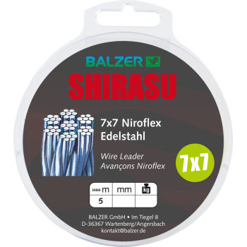Balzer Shirasu 7x7 Niroflex Edelstahlvorfach 5m - 13kg