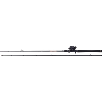 MK Adventure IM-6 Barsch Zander Cast 2,10 m Baitcast-Combo mit Rolle und geflochtener Schnur