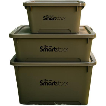 SONIK SMARTSTACK STORAGE BOX als wetterfeste Aufbewahrungsbox für Angelzubehör im Bivvy und Auto