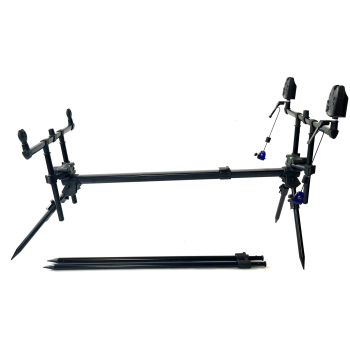 Multi Pod Blue Set Rod Pod Komplettset für Karpfenangler mit blauen Bissanzeigern