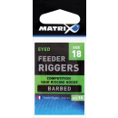 Fox Matrix Eyed Feeder Riggers Barbed 10 Stk.  Size 12
