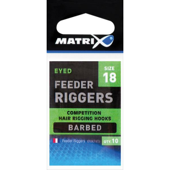 Fox Matrix Eyed Feeder Riggers Barbed 10 Stk.  Size 16