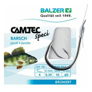 Balzer Camtec Speci Barsch Haken vorgebunden  Size 4 / 0,25mm